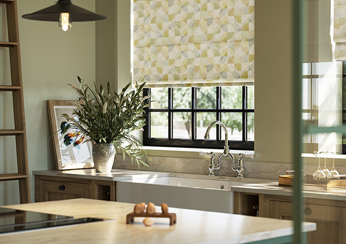 Mosaic Tile, Zest - Motorised Roman Blind - Image 5